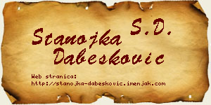 Stanojka Dabesković vizit kartica